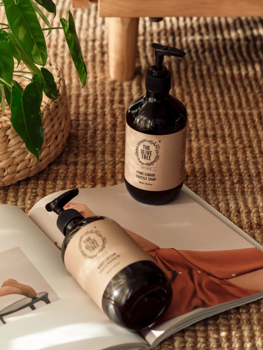 Pure Liquid Castile Soap & Unscented Argan Rosehip Body Lotion Sensitive Skin Ezcema